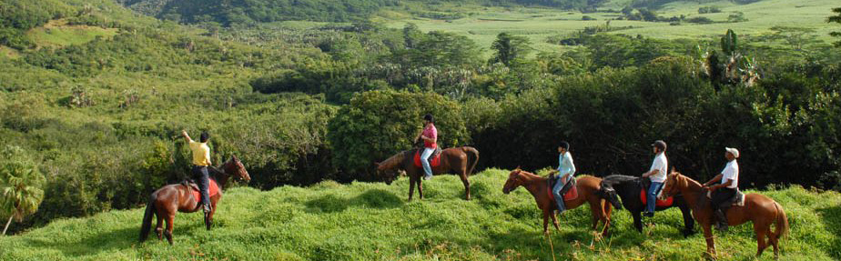 Mauricius - jízda na koni